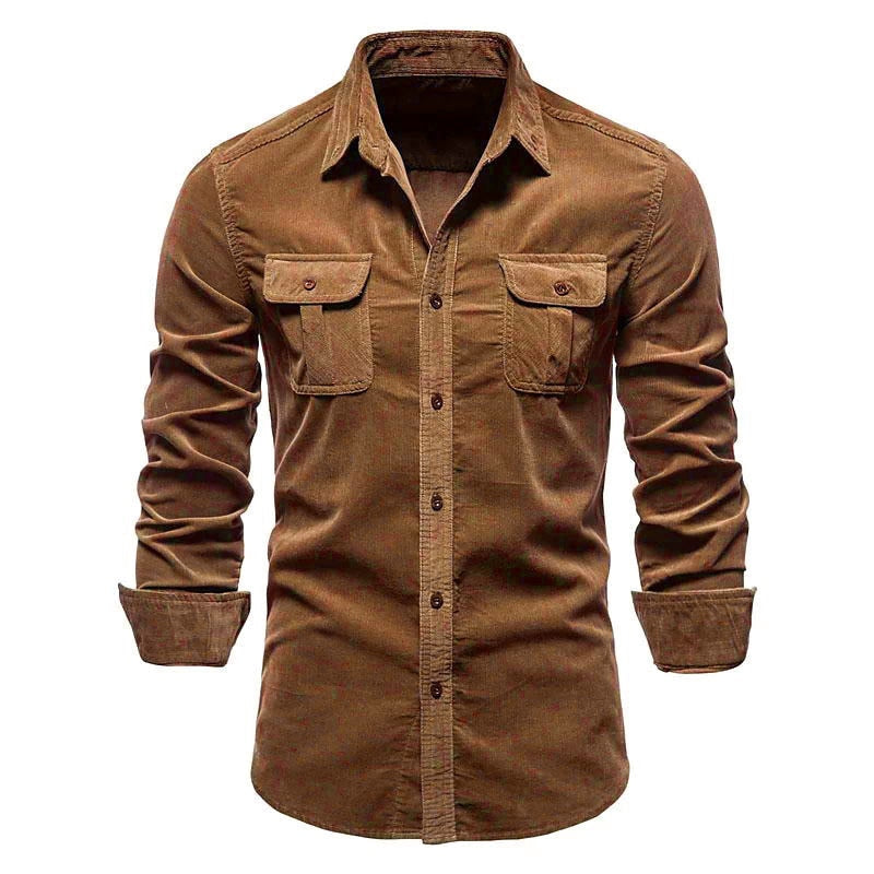 Vinthentic Divito Men's Corduroy Button-up Shirt