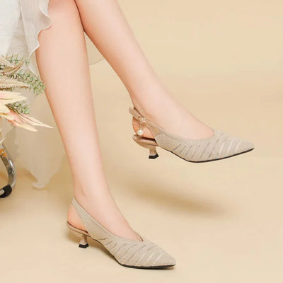 Alba Linea Kitten Heel Sandals