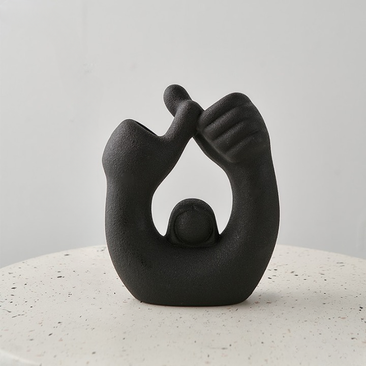 Vinthentic Elegance in Hands Vase