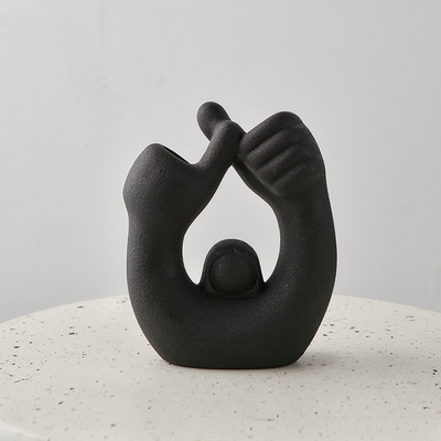 Vinthentic Elegance in Hands Vase