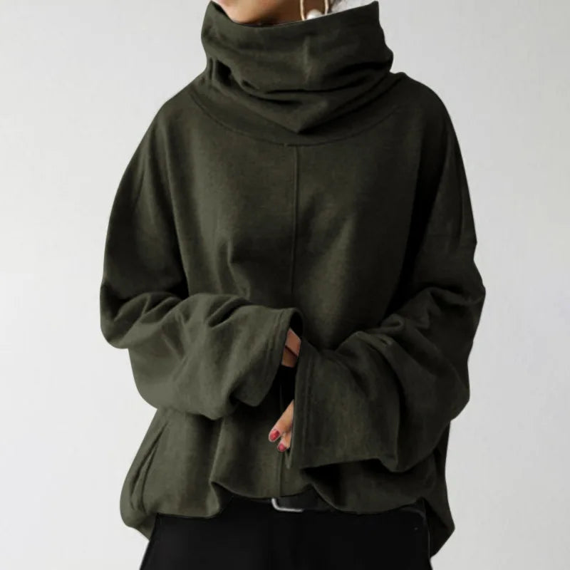 Avencea | Oversized Cozy Sweater with Cowl Neck