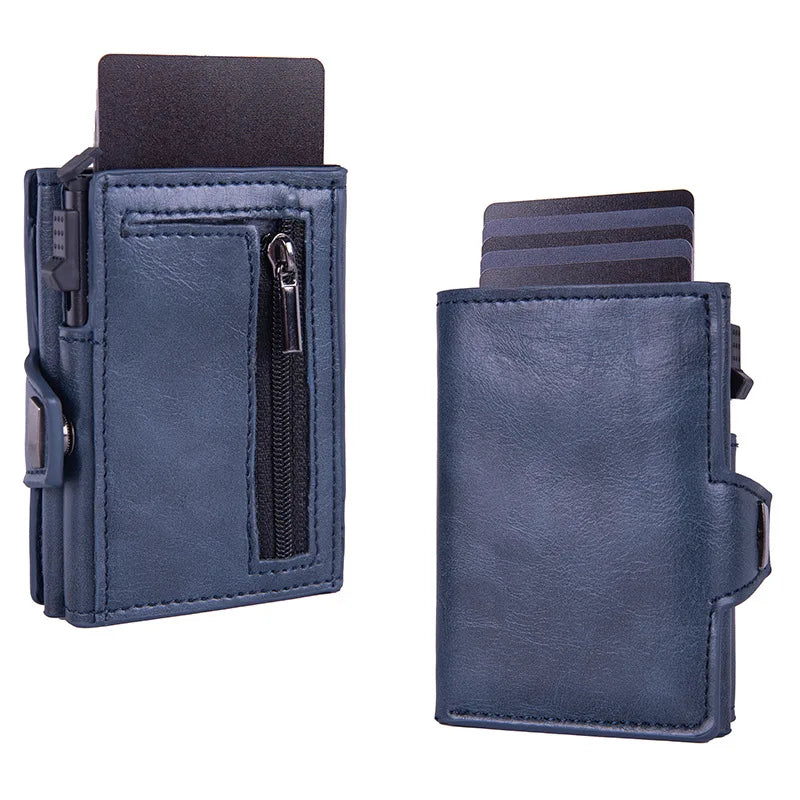 Vinthentic RFID Pop-Up Leather Slim Wallet for Men