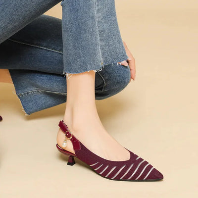 Alba Linea Kitten Heel Sandals