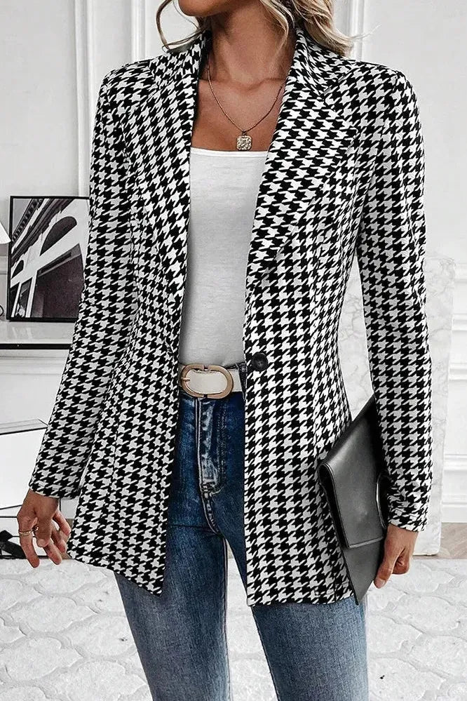 NORTHLINE STUDIO | CLASSIC HOUNDSTOOTH BLAZER