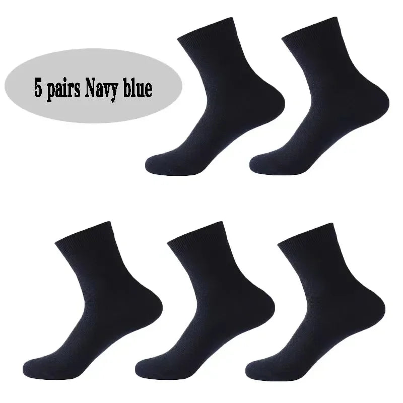 5 Pairs Bamboo Fabric Middle Socks