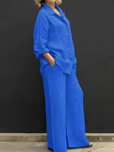 Emily Linen Shirt Suit