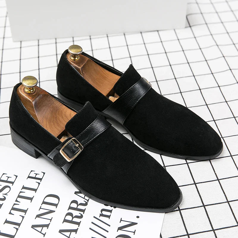 Salvatore Raphael Monk Strap Leather Moccasins Shoes