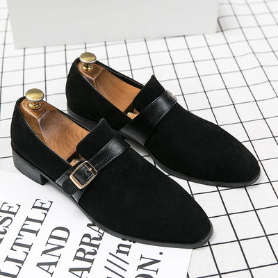 Salvatore Raphael Monk Strap Leather Moccasins Shoes