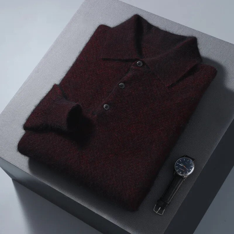Vinthentic Cashmere Polo-Collar Sweater