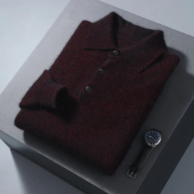 Vinthentic Cashmere Polo-Collar Sweater