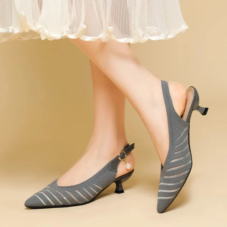 Alba Linea Kitten Heel Sandals