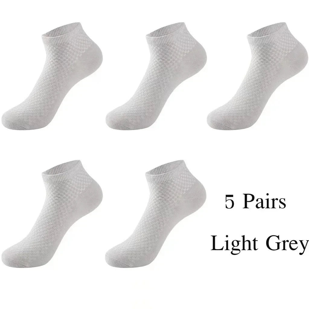 5 Pairs Bamboo Fabric Ankle Socks