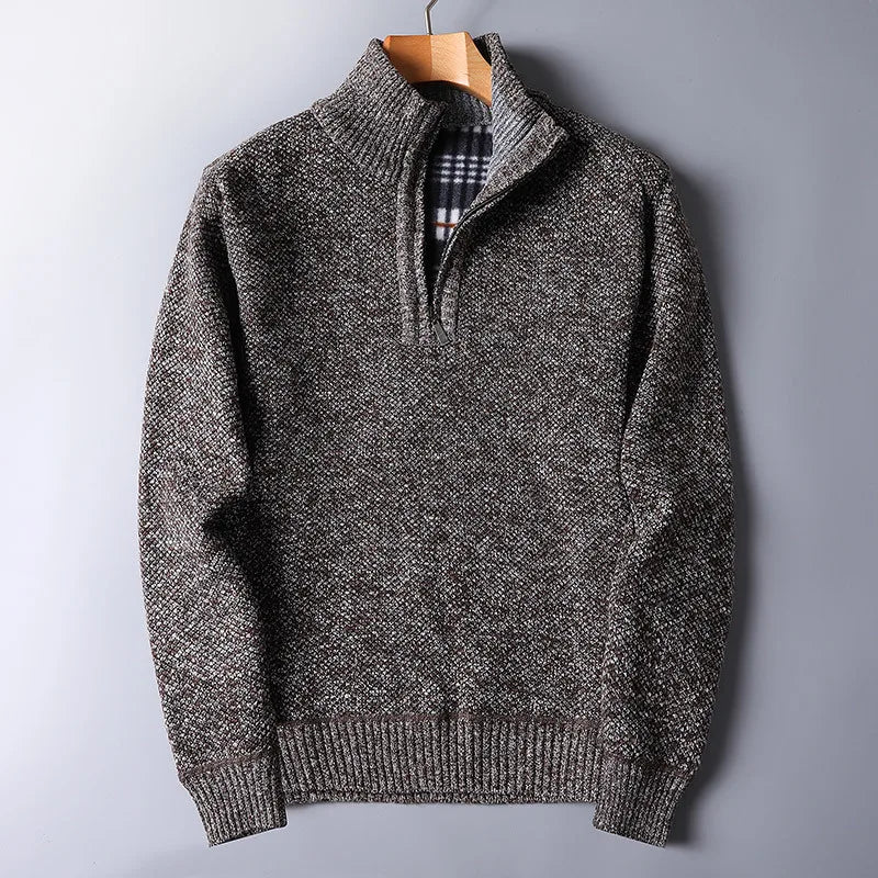 Everett Wool Quarter Zip Cardigan