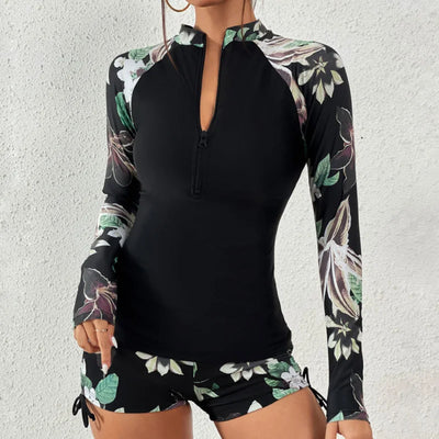 Petalune Two-Piece Rashguard Swimsuit