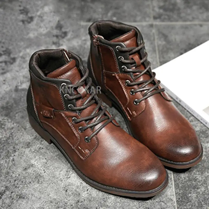 Alain Morandini Leather High-top Men’s Boots