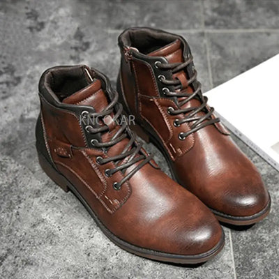 Alain Morandini Leather High-top Men’s Boots
