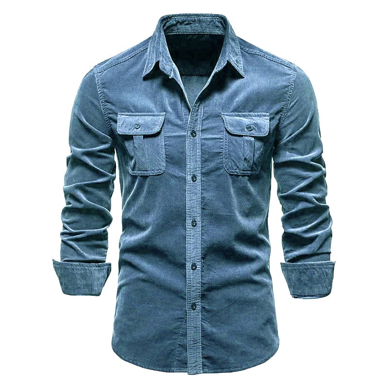 Vinthentic Divito Men's Corduroy Button-up Shirt