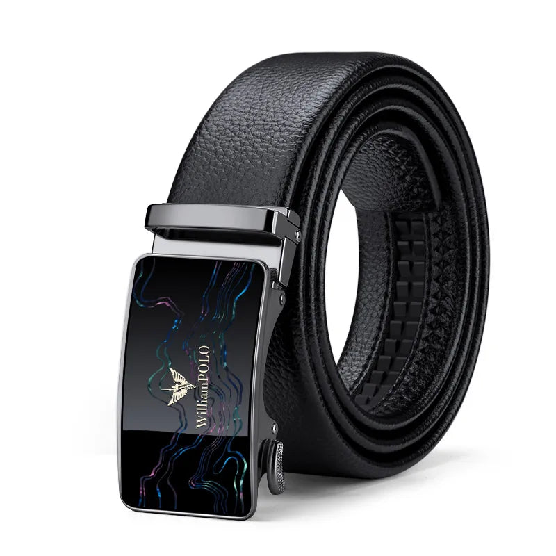 "Black Diamond" Leather Business Belt