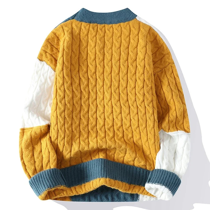 THE ARDEN COLORBLOCK CABLE | SWEATER