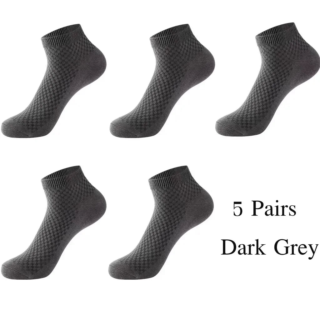 5 Pairs Bamboo Fabric Ankle Socks