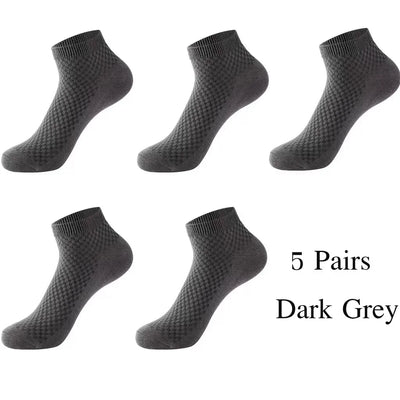 5 Pairs Bamboo Fabric Ankle Socks