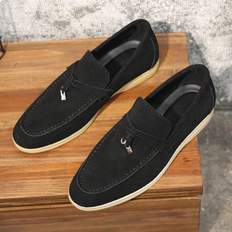 Quentin Renoir Genuine Leather Penny Loafers