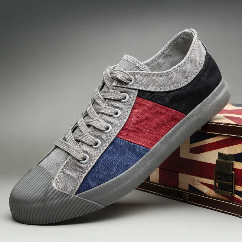Claude Monet Low-Top Canvas Sneakers
