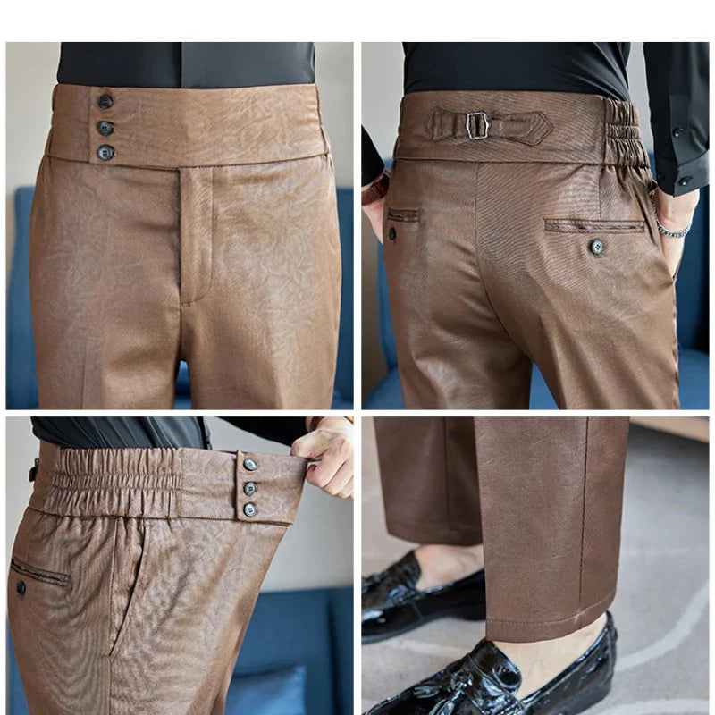 Charles Morel High Waist Business Casual Pants