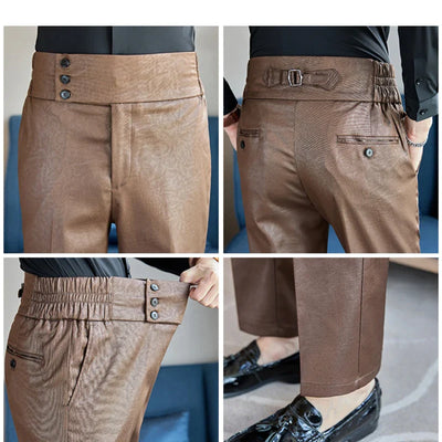 Charles Morel High Waist Business Casual Pants