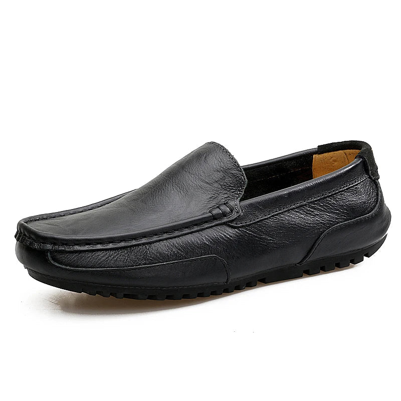 Summer Luxury Brand Men Casual Shoes Soft Genuine Leather Mens Loafers Moccasins Italian Designer Breathable Slip on Boat Shoes