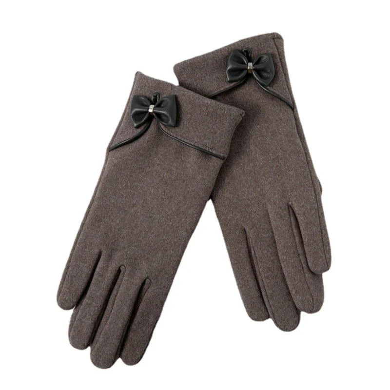 "Velvet Touch" Bow Gloves