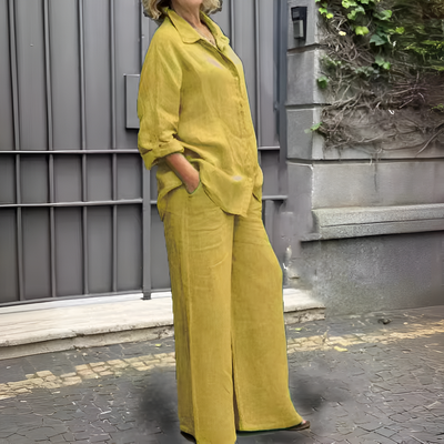 Emily Linen Shirt Suit