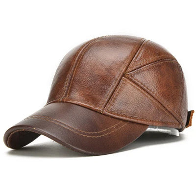 “Montana” Vintage Leather Cap