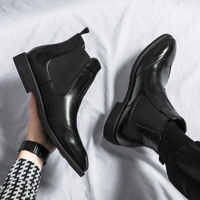 Vincenzo Barboni Leather brogue Chelsea Boots
