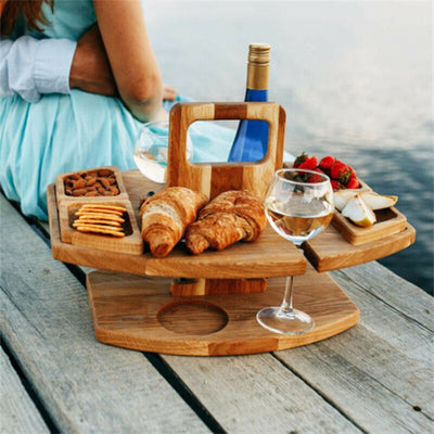 Vinthentic Alder Picnic Wine Tray
