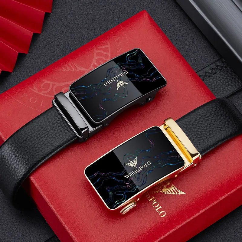 "Black Diamond" Leather Business Belt