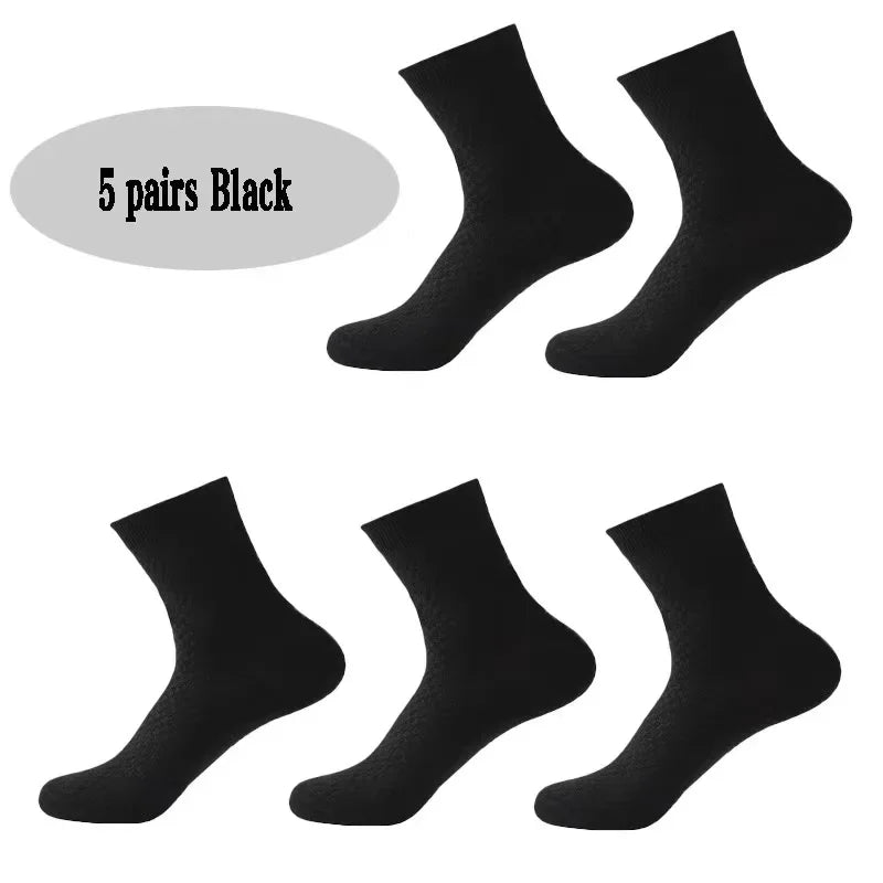 5 Pairs Bamboo Fabric Middle Socks