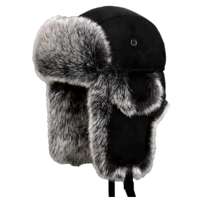 Winter Plush Bomber Hats for Women Men Imitation Faux Fur Russian Ushanka Cap Northeast Cap Unisex Warm Snow Bonnet Earflap Hats