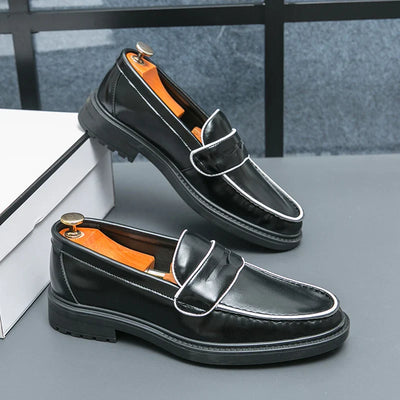 Norbert Fournier Leather Penny Loafers