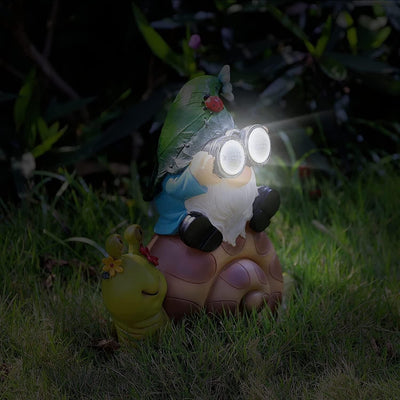 Garden Explorer Solar Gnome on Snail