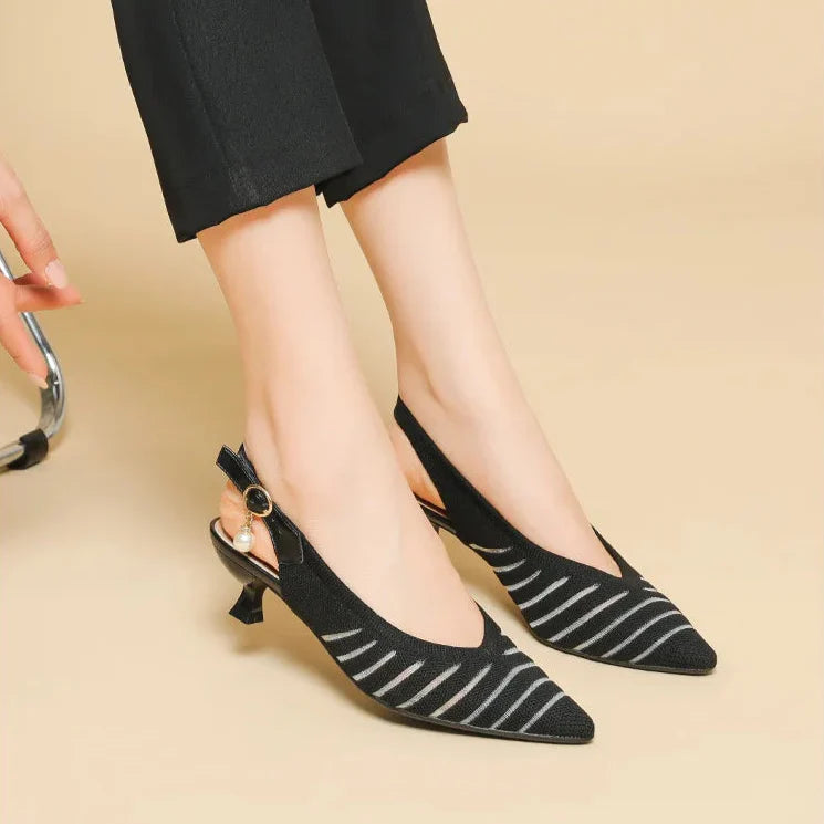 Alba Linea Kitten Heel Sandals
