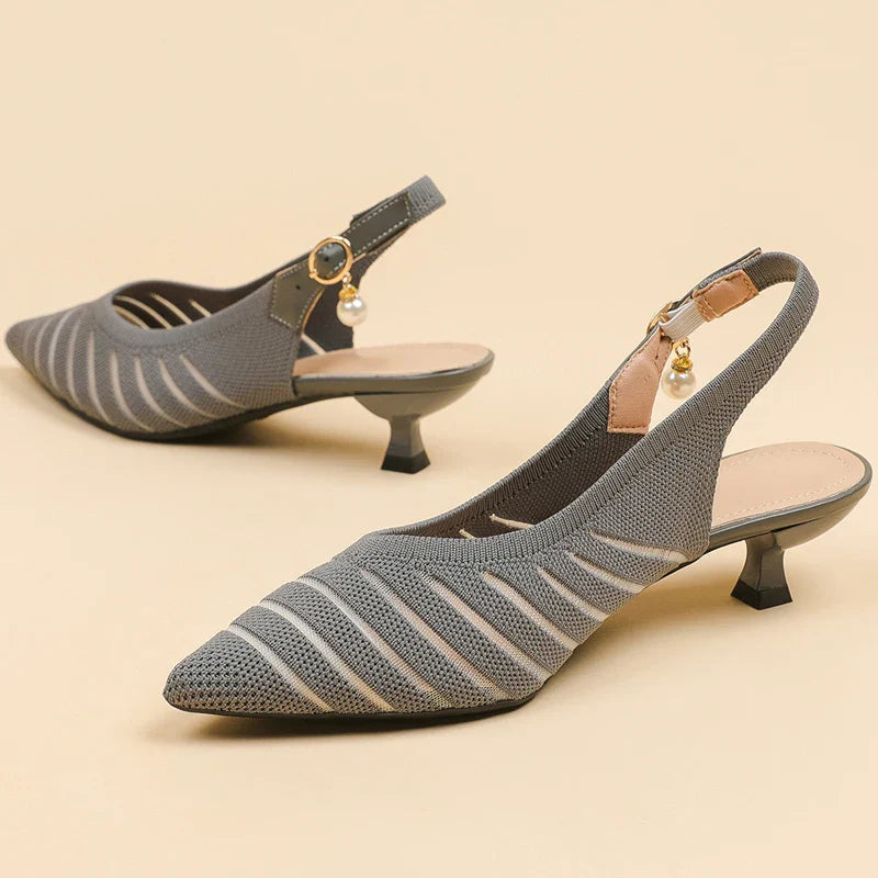Alba Linea Kitten Heel Sandals
