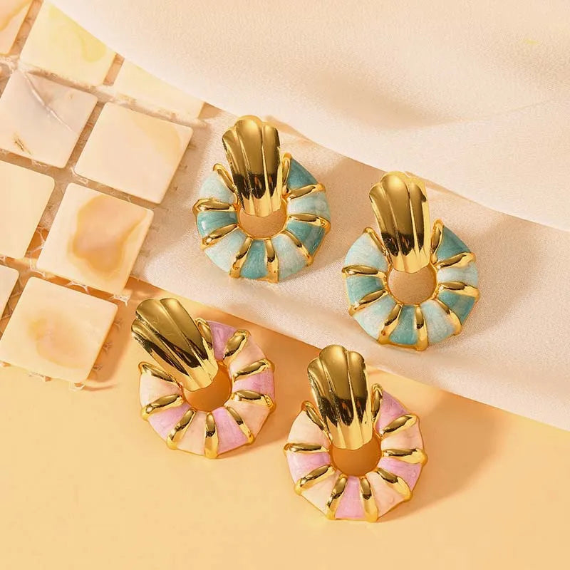 Clara Glaze Hoop Earrings