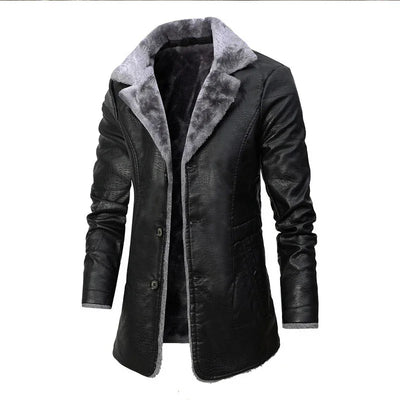 "Giorgio" Leather Winter Coat