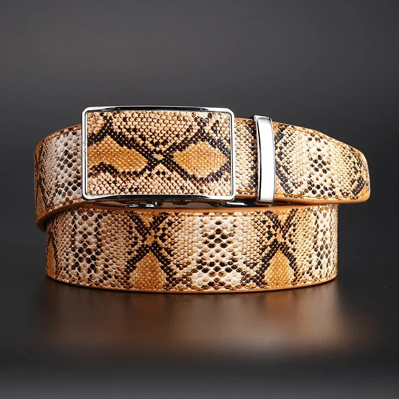 "Serpente" Cowhide Leather Belt