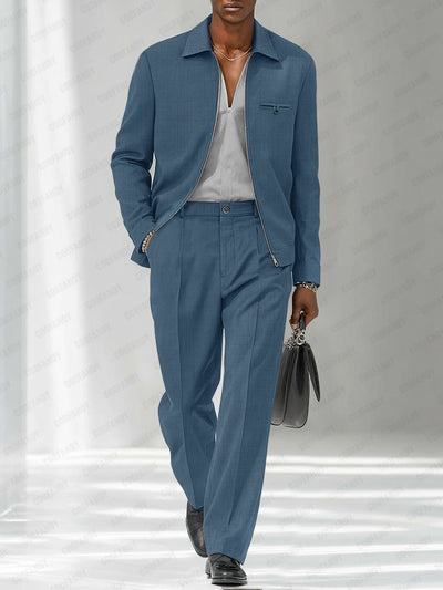 Leonard | Modern Zip Jacket & Trousers Set