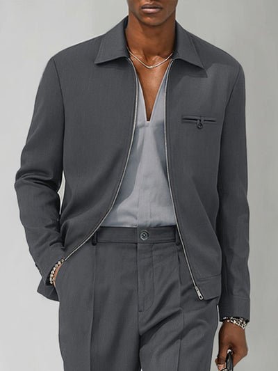 Leonard | Modern Zip Jacket & Trousers Set