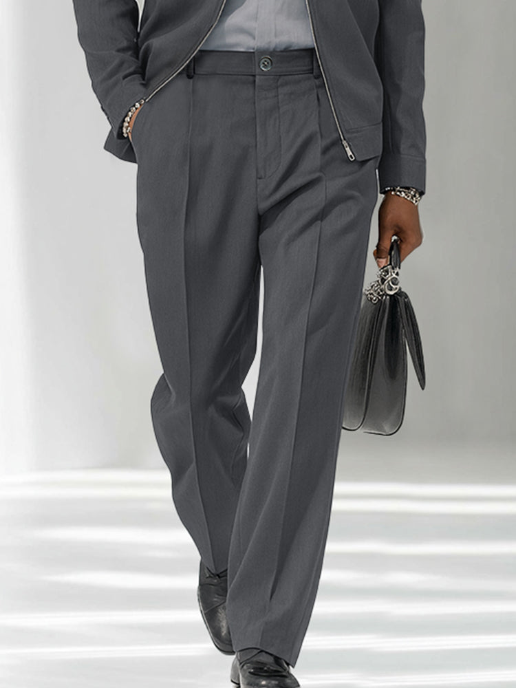 Leonard | Modern Zip Jacket & Trousers Set