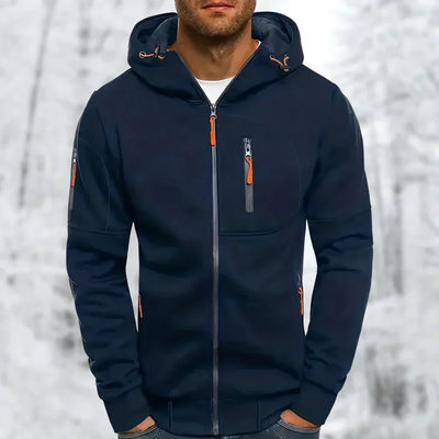Men's Hoodie - Stylish Jacket with Zipper and Hood, High-Quality Material