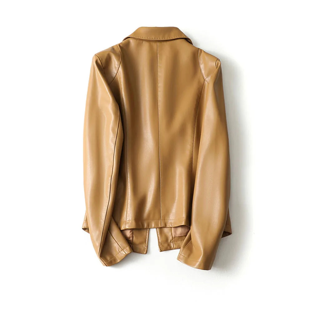 Vera Lambskin Leather Blazer